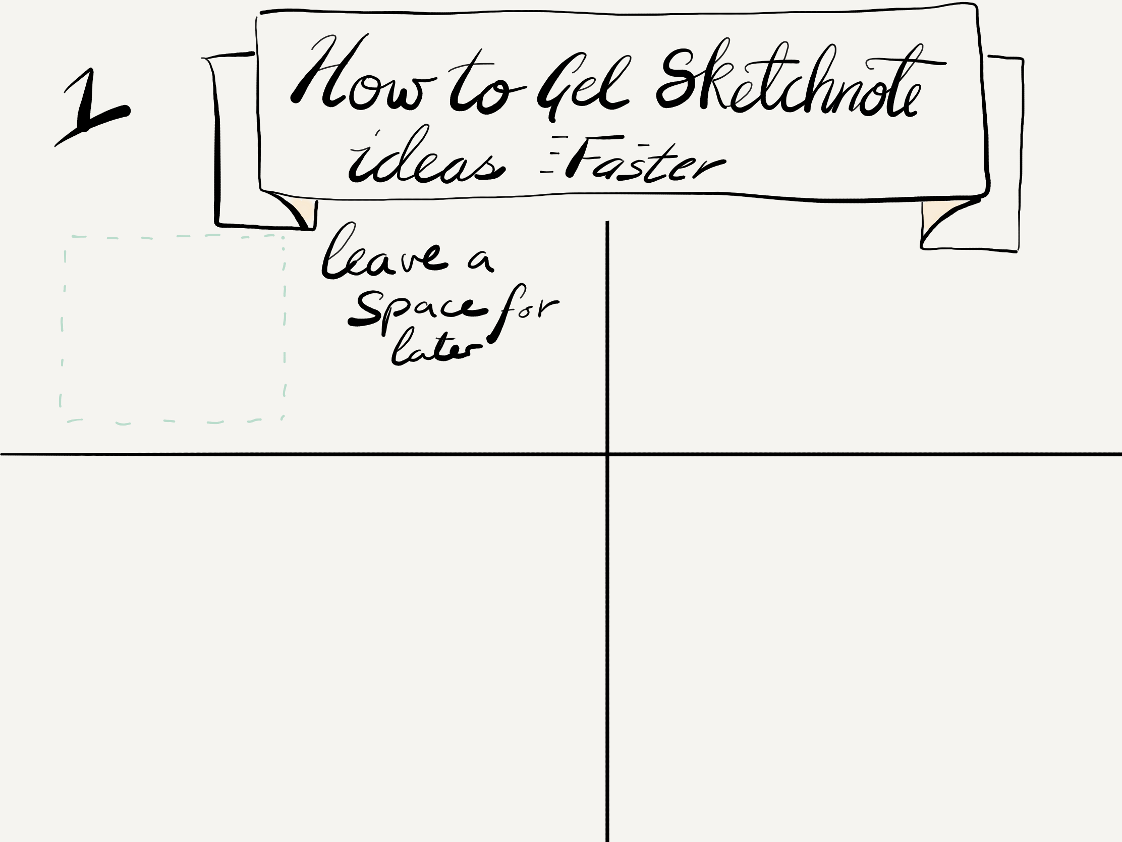 4 Ways How To Get Sketchnote Ideas Faster leave space